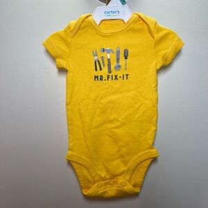 Carter’s Yellow “Mr. Fix-It” Bodysuit – 3M